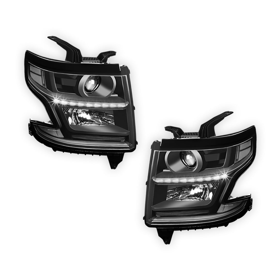 Chevrolet Suburban 3500 HD (2016 - 2019) LED DRL Replacement Projector Headlights LH + RH
