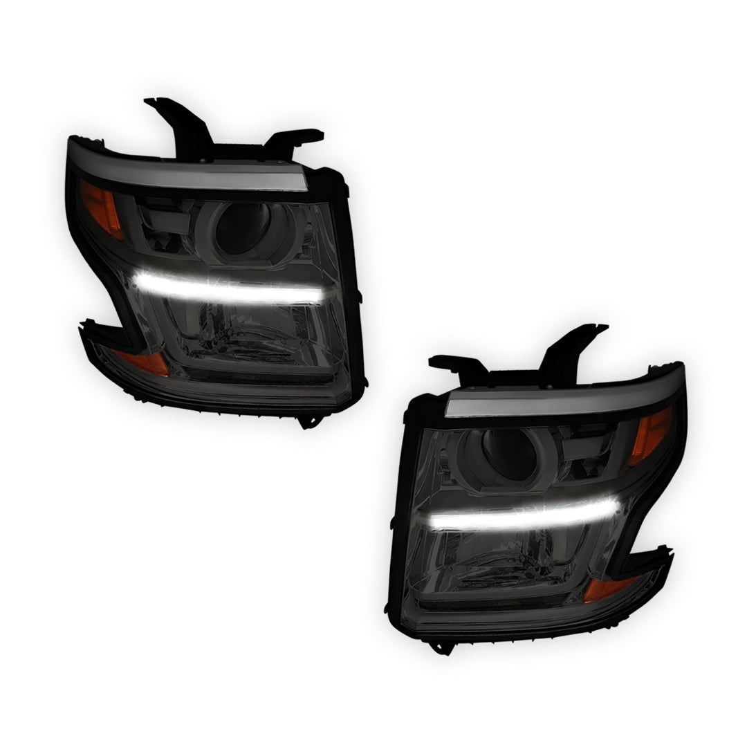 Chevrolet Suburban 3500 HD (2016 - 2019) LED DRL Replacement Projector Headlights LH + RH