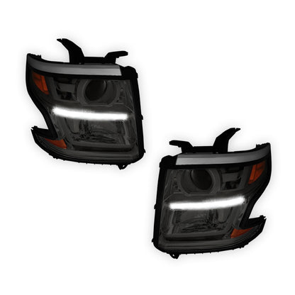 Chevrolet Suburban 3500 HD (2016 - 2019) LED DRL Replacement Projector Headlights LH + RH