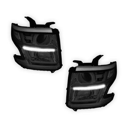 Chevrolet Suburban 3500 HD (2016 - 2019) LED DRL Replacement Projector Headlights LH + RH