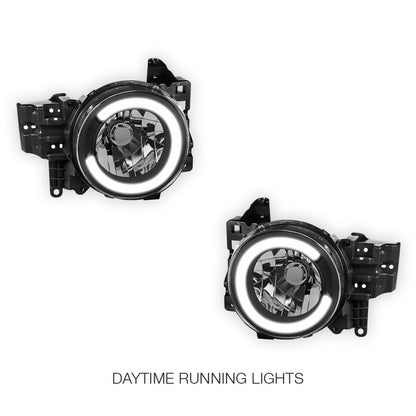 Toyota FJ Cruiser (2007 - 2014) LED DRL C-Halo Driving Headlights LH + RH
