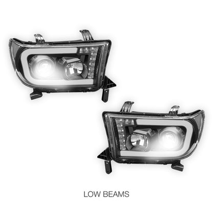 Toyota Sequoia (2008 - 2017) LED Turn Signal DRL Tube Projector Headlights LH + RH