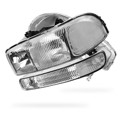 GMC Sierra 1500 C3 / SL / SLE (1999 - 2007) Replacement Headlights and Bumper Lights LH + RH
