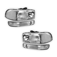 GMC Sierra 1500 C3 / SL / SLE (1999 - 2007) Replacement Headlights and Bumper Lights LH + RH