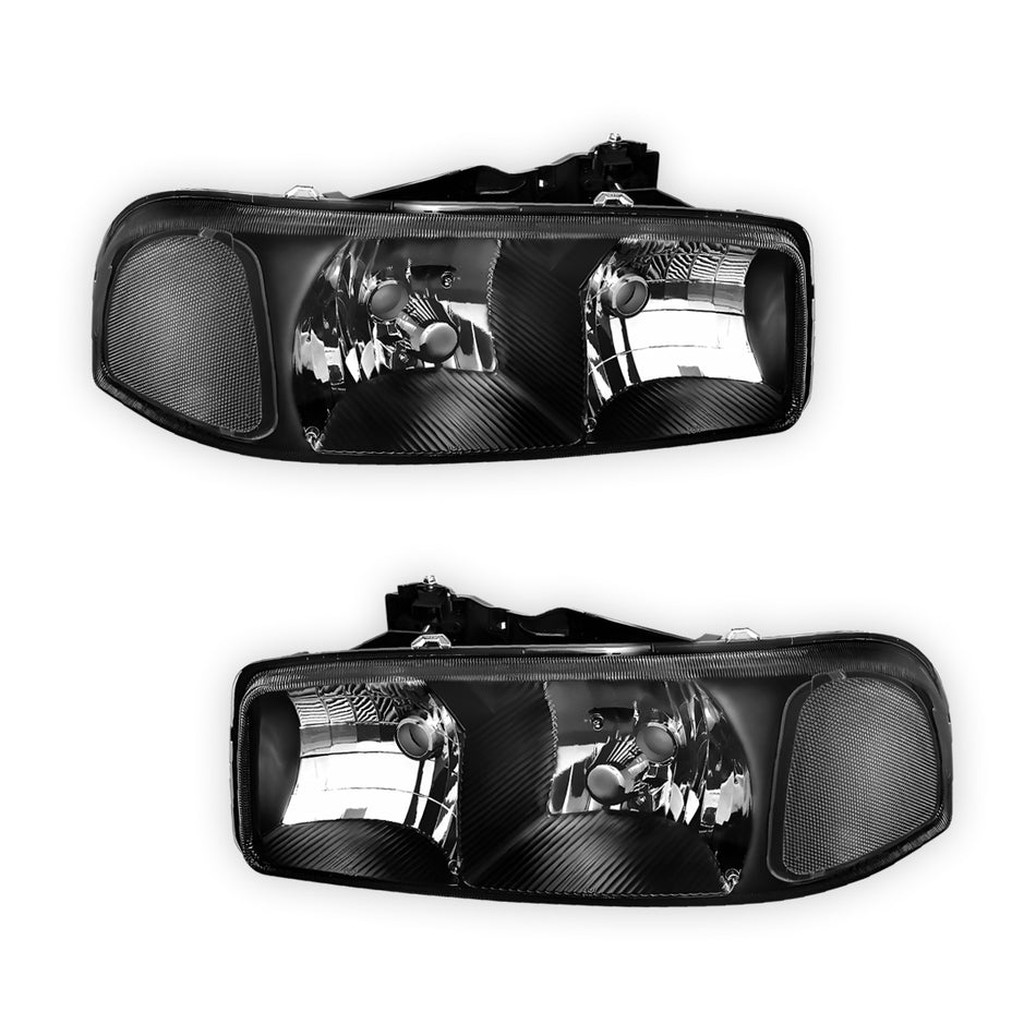 GMC Sierra 1500 C3 / SLE / SLT (1999 - 2007) Replacement Headlights LH + RH