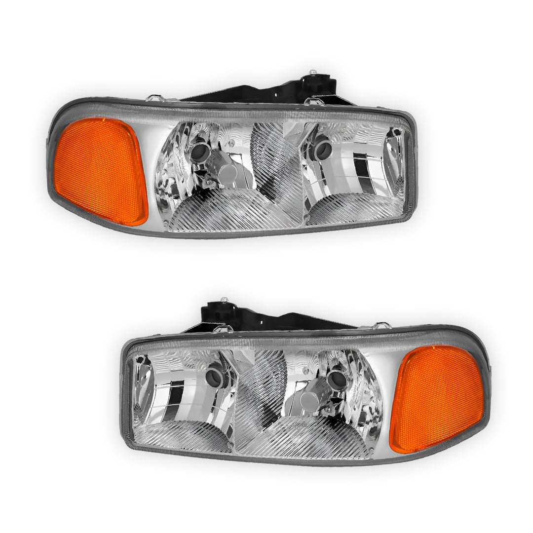 GMC Sierra 1500 C3 / SLE / SLT (1999 - 2007) Replacement Headlights LH + RH
