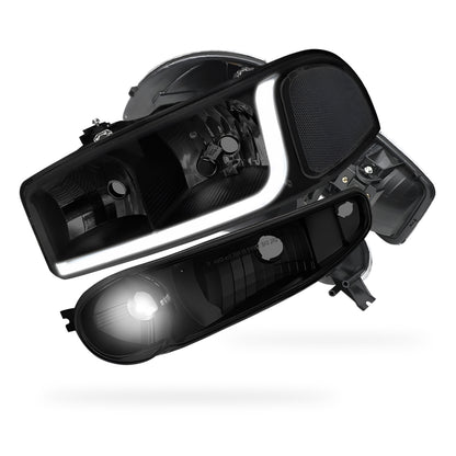 GMC Sierra 1500 SL / SLE / SLT (2001 - 2006) LED DRL Headlights LH + RH