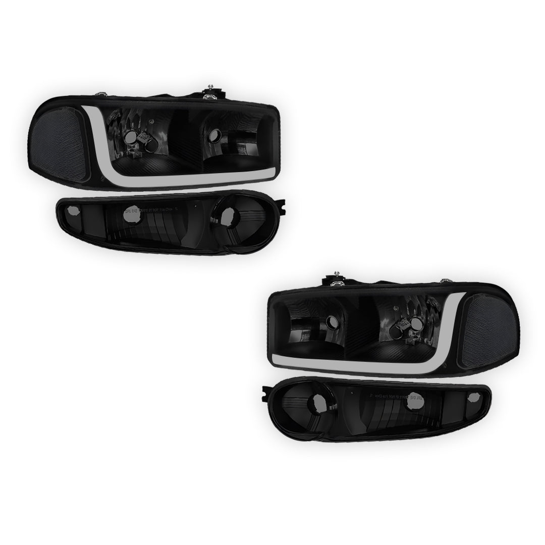 GMC Sierra 1500 SL / SLE / SLT (2001 - 2006) LED DRL Headlights LH + RH
