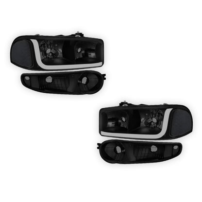 GMC Sierra 1500 SL / SLE / SLT (2001 - 2006) LED DRL Headlights LH + RH