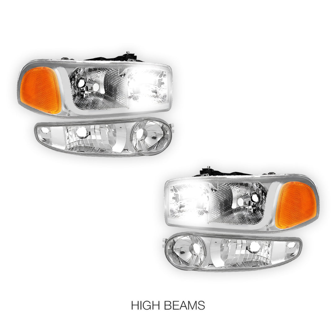 GMC Sierra 1500 SL / SLE / SLT (2001 - 2006) LED DRL Headlights LH + RH