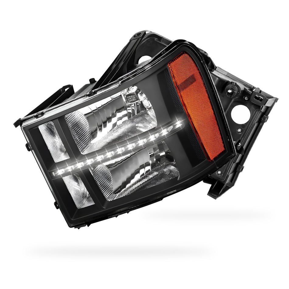 GMC Sierra 2500 Denali / SLE / SLT (2007 - 2014) LED DRL Headlights LH + RH
