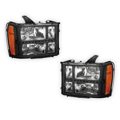 GMC Sierra 2500 Denali / SLE / SLT (2007 - 2014) LED DRL Headlights LH + RH