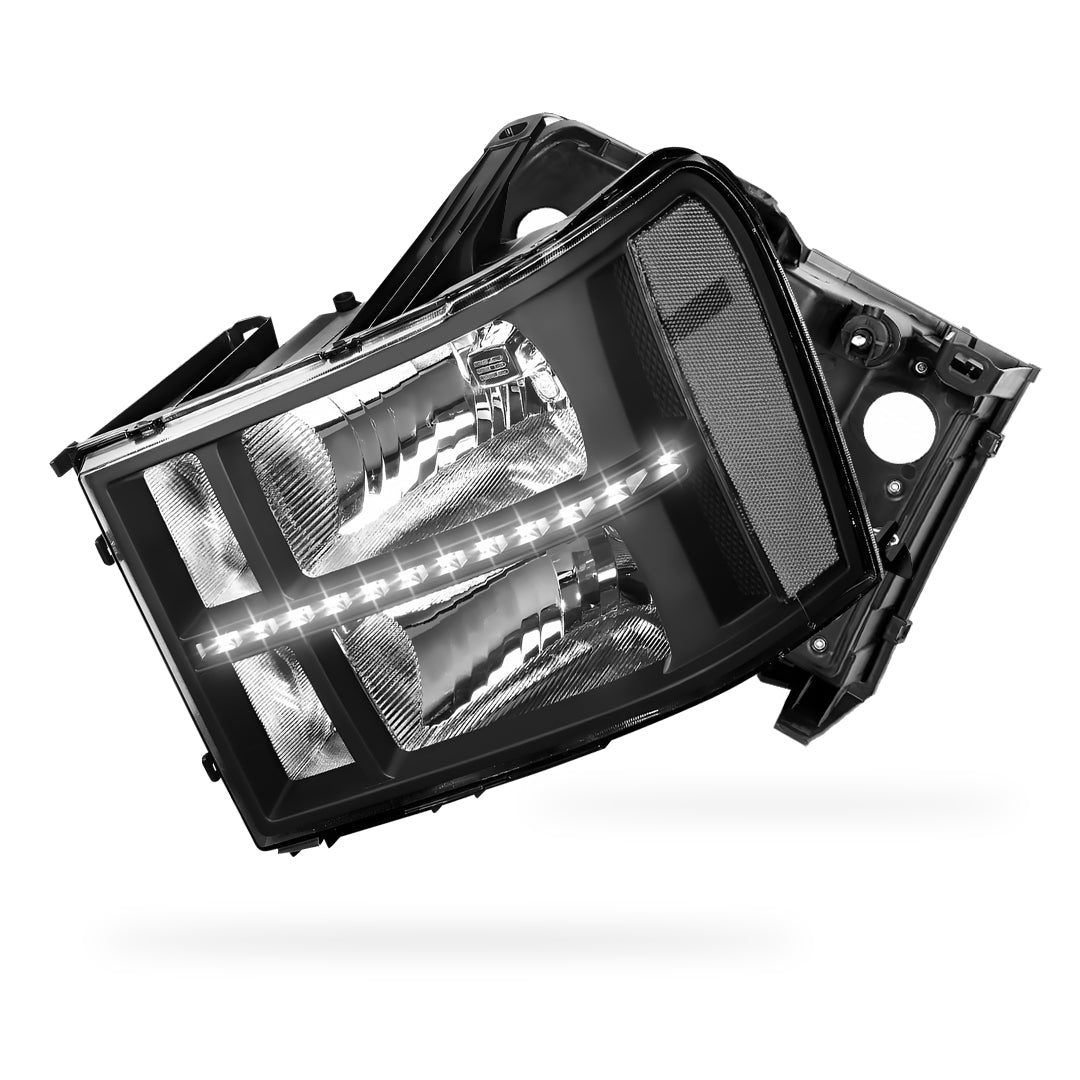GMC Sierra 2500 Denali / SLE / SLT (2007 - 2014) LED DRL Headlights LH + RH