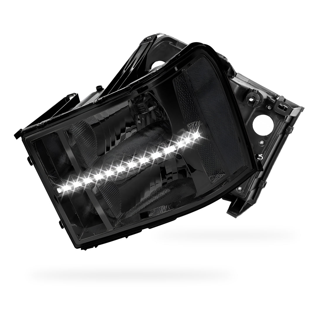 GMC Sierra 2500 Denali / SLE / SLT (2007 - 2014) LED DRL Headlights LH + RH