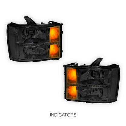 GMC Sierra 2500 Denali / SLE / SLT (2007 - 2014) LED DRL Headlights LH + RH