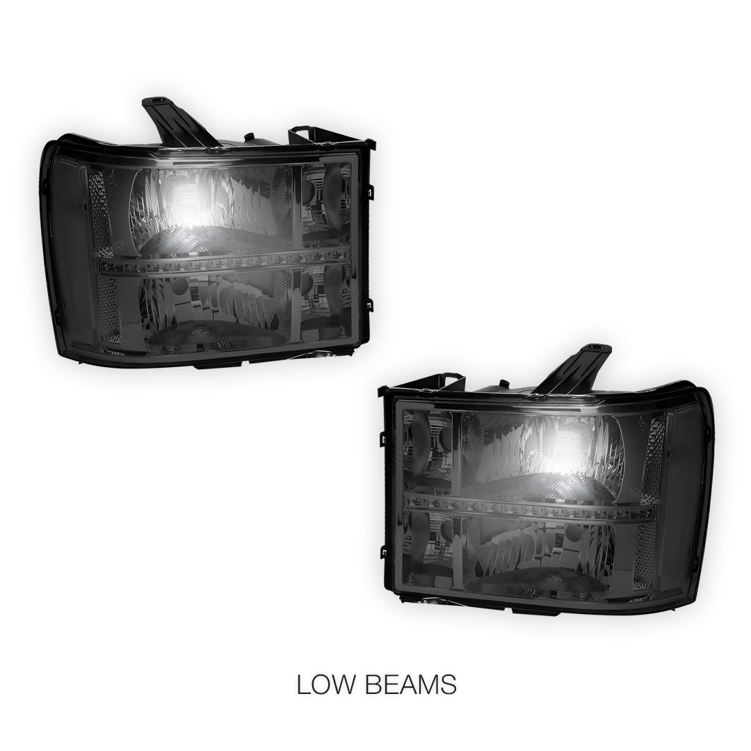 GMC Sierra 2500 Denali / SLE / SLT (2007 - 2014) LED DRL Headlights LH + RH