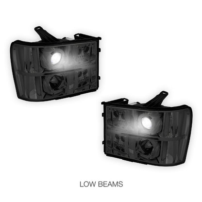 GMC Sierra 2500 Denali / SLE / SLT (2007 - 2014) LED DRL Projector Headlights LH + RH