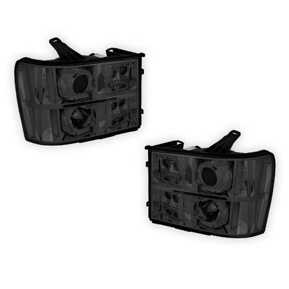 GMC Sierra 2500 Denali / SLE / SLT (2007 - 2014) LED DRL Projector Headlights LH + RH