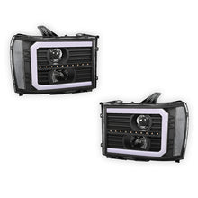 GMC Sierra 2500 Denali / SLE / SLT (2007 - 2014) LED DRL Sequential Signal Projector Headlights LH + RH