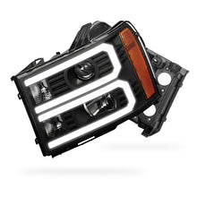 GMC Sierra 2500 Denali / SLE / SLT (2007 - 2014) U-Shaped LED DRL Projector Headlights LH + RH