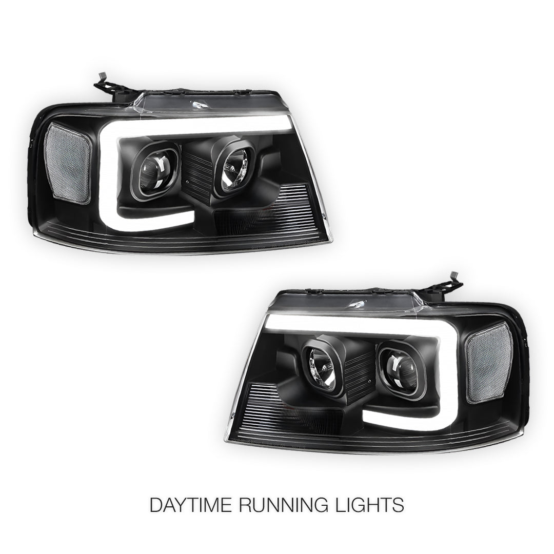 Lincoln Mark LT (2006 - 2008) LED Light Bar Projector Headlights LH + RH