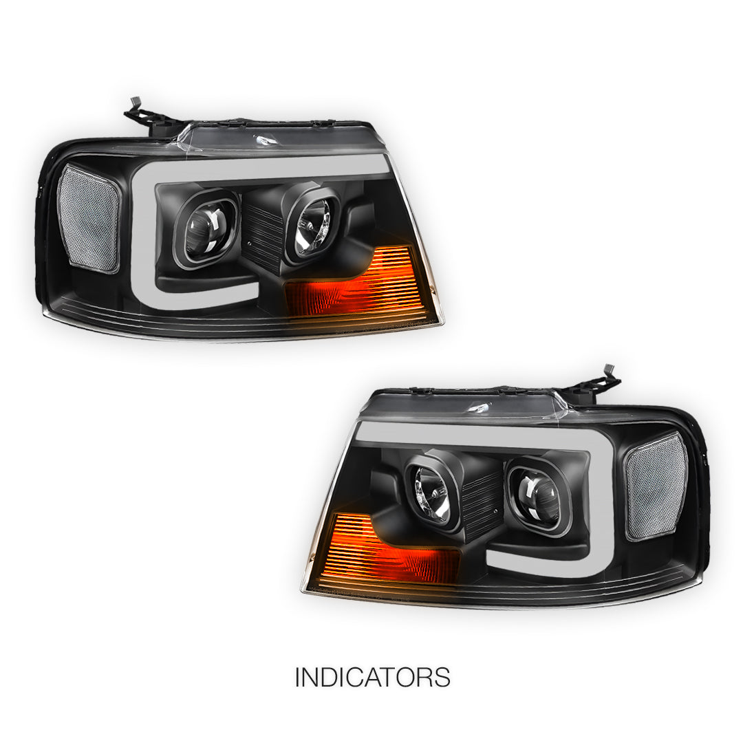 Lincoln Mark LT (2006 - 2008) LED Light Bar Projector Headlights LH + RH