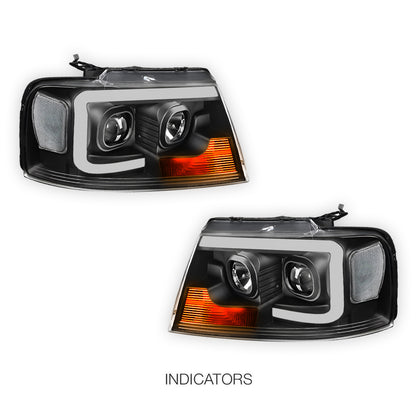 Lincoln Mark LT (2006 - 2008) LED Light Bar Projector Headlights LH + RH