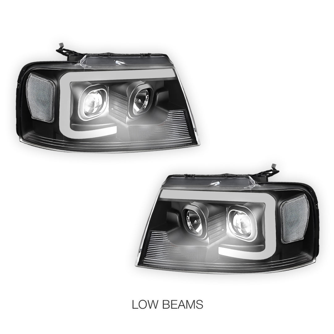 Lincoln Mark LT (2006 - 2008) LED Light Bar Projector Headlights LH + RH