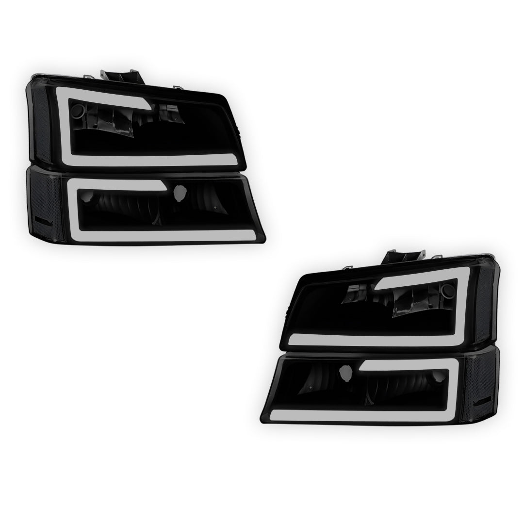 Chevrolet Avalanche 2500 LS / LT (2003 - 2006) LED DRL Bar Headlights LH + RH