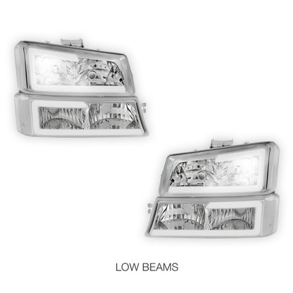 Chevrolet Avalanche 2500 LS / LT (2003 - 2006) LED DRL Bar Headlights LH + RH