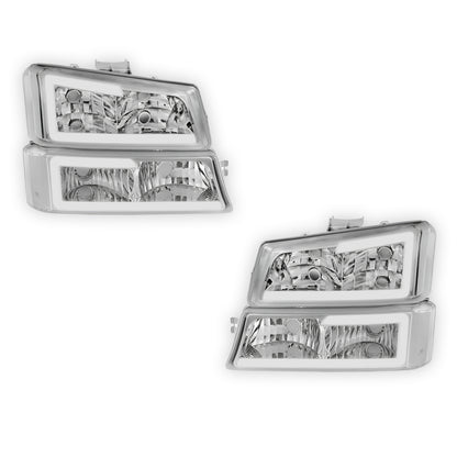 Chevrolet Avalanche 2500 LS / LT (2003 - 2006) LED DRL Bar Headlights LH + RH