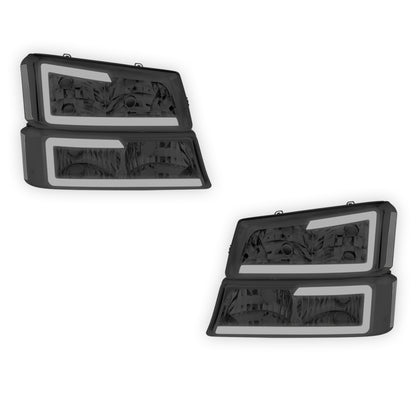 Chevrolet Avalanche 2500 LS / LT (2003 - 2006) LED DRL Bar Headlights LH + RH
