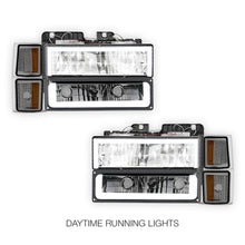 Chevrolet C1500 Cheyenne / Scottsdale / Silverado (1994 - 1999) Square - LED DRL Headlights LH + RH