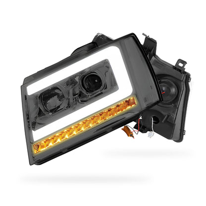 Chevrolet Suburban 1500 LS / LT / LTZ (2007 - 2014) LED DRL Sequential Turn Signal Projector Headlights LH + RH