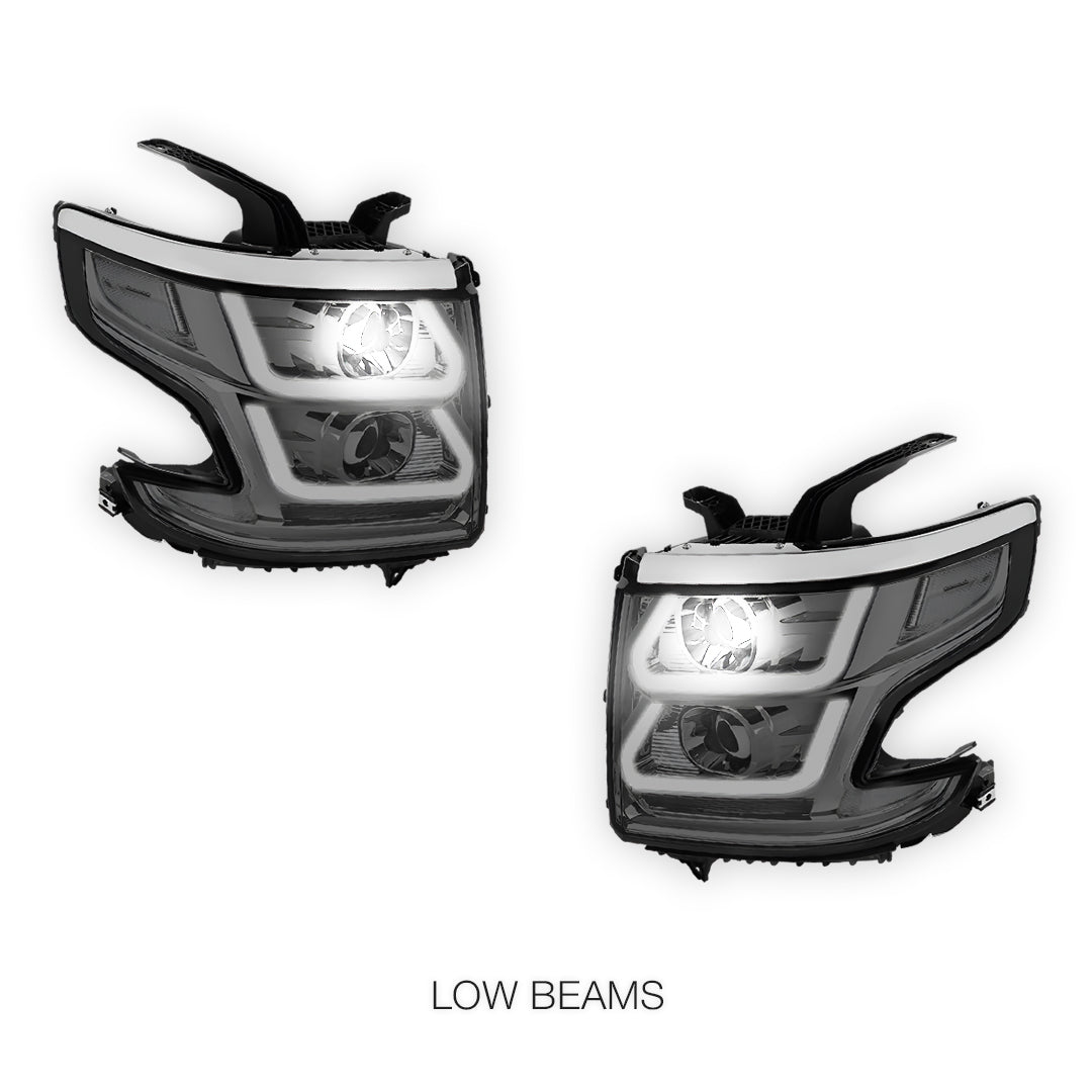 Chevrolet Suburban LS / LT / LTZ (2015 - 2020) LED DRL Projector Headlights LH + RH
