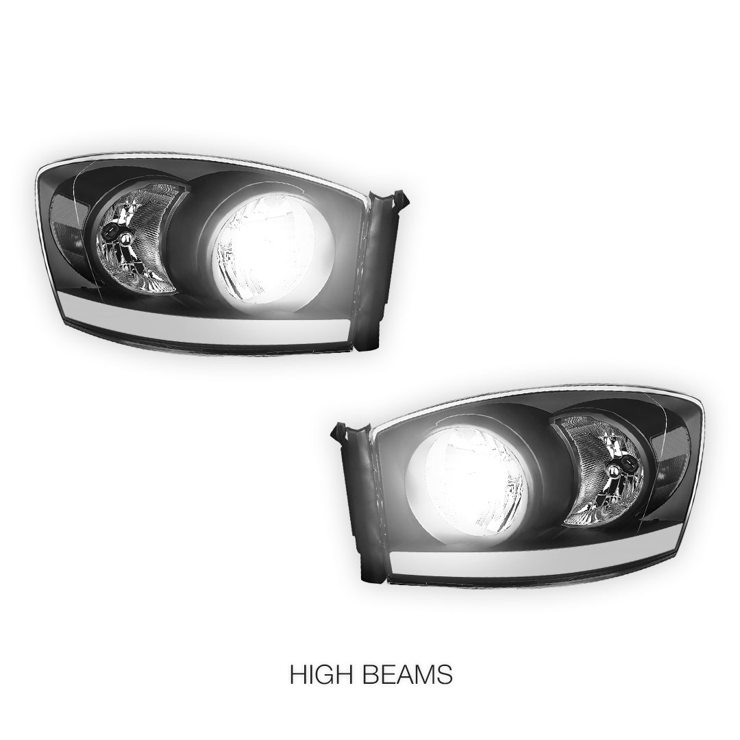 Dodge RAM 2500 (2006 - 2009) LED DRL Corner Headlights LH + RH