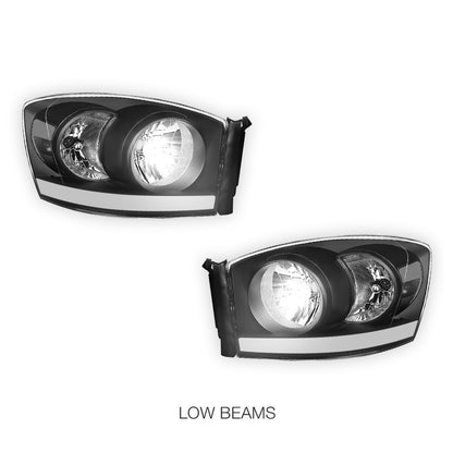 Dodge RAM 2500 (2006 - 2009) LED DRL Corner Headlights LH + RH