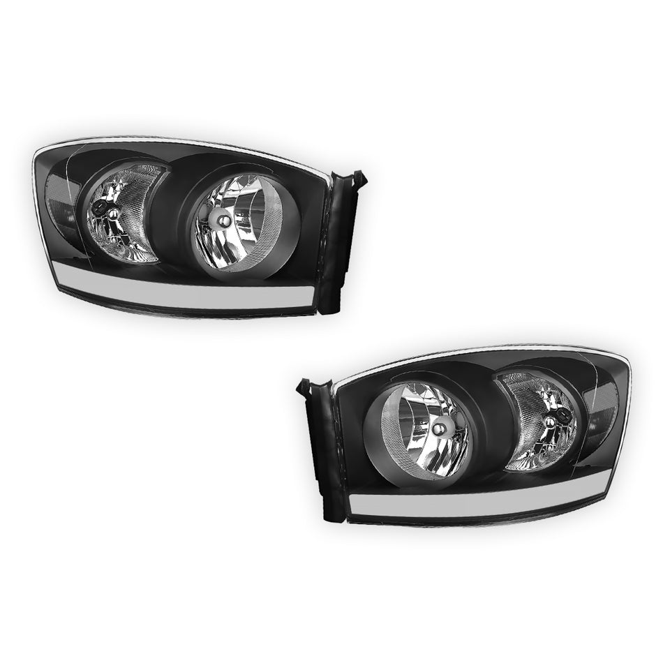 Dodge RAM 2500 (2006 - 2009) LED DRL Corner Headlights LH + RH