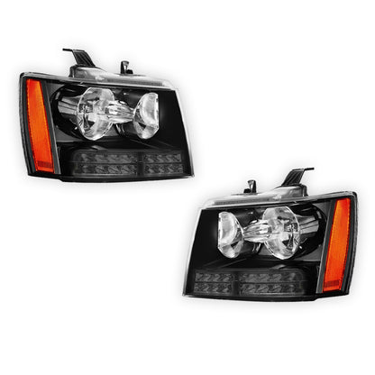 Chevrolet Suburban 2500 LS / LT (2007 - 2013) LED DRL Turn Signal Headlights LH + RH