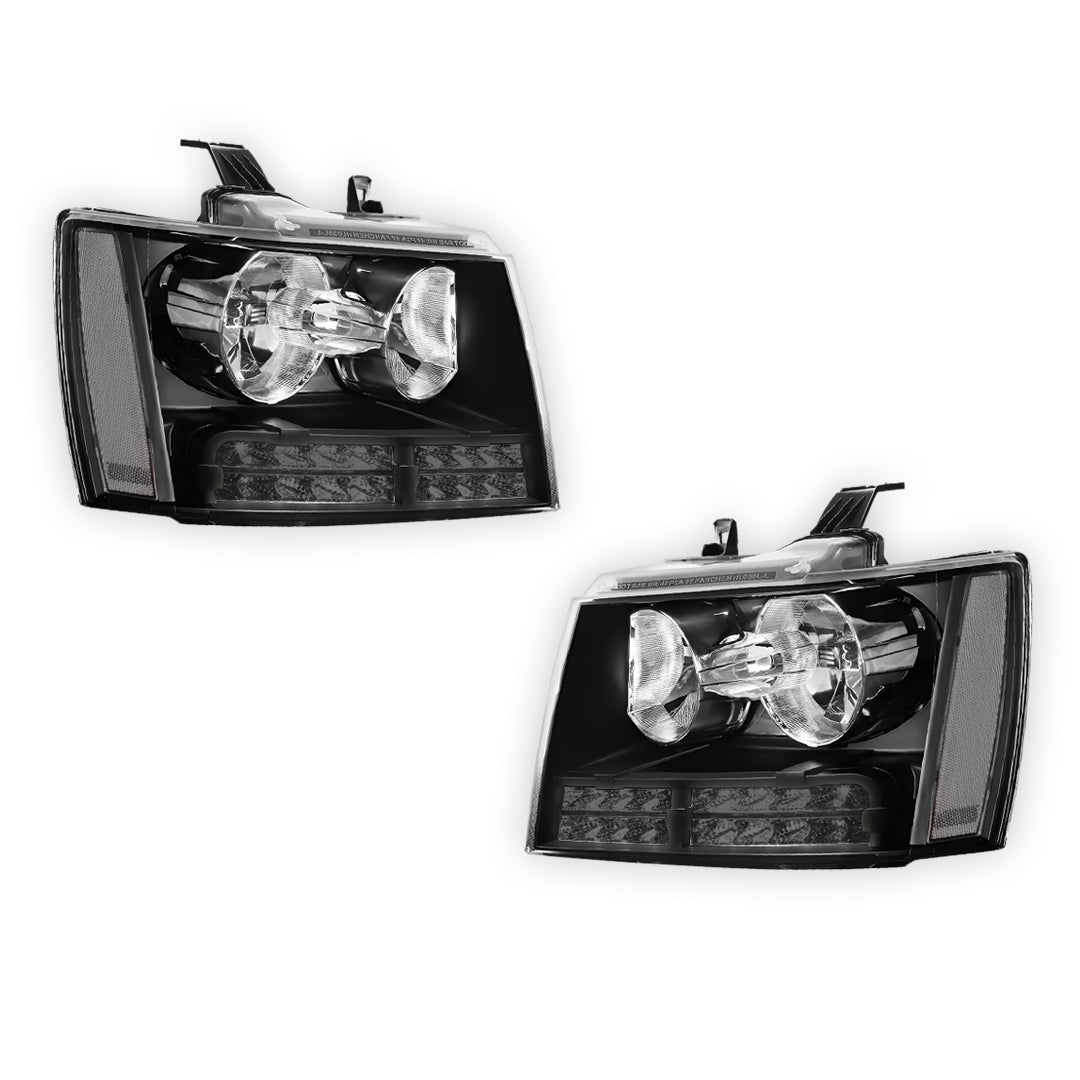 Chevrolet Suburban 2500 LS / LT (2007 - 2013) LED DRL Turn Signal Headlights LH + RH
