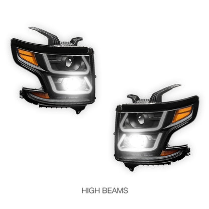Chevrolet Tahoe LS / LT / LTZ (2015 - 2020) LED DRL Projector Headlights LH + RH
