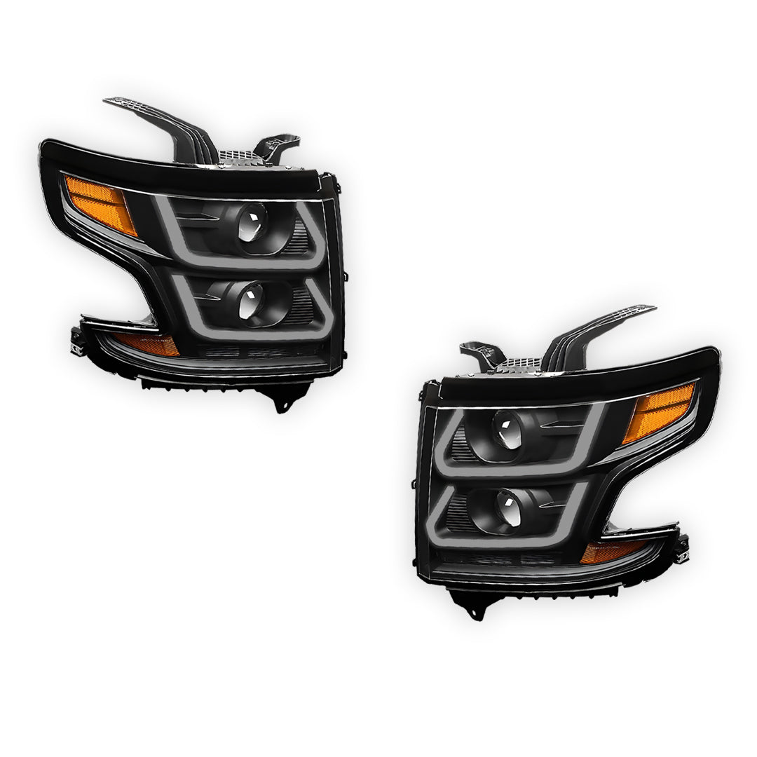 Chevrolet Tahoe LS / LT / LTZ (2015 - 2020) LED DRL Projector Headlights LH + RH