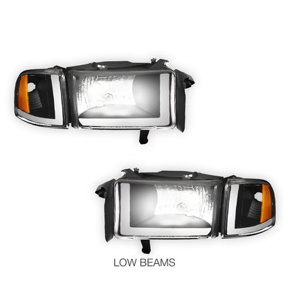 Dodge RAM 3500 (1994 - 2002) LED DRL Headlights LH + RH