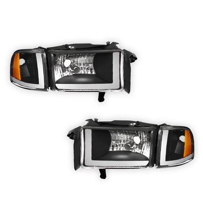 Dodge RAM 3500 (1994 - 2002) LED DRL Headlights LH + RH