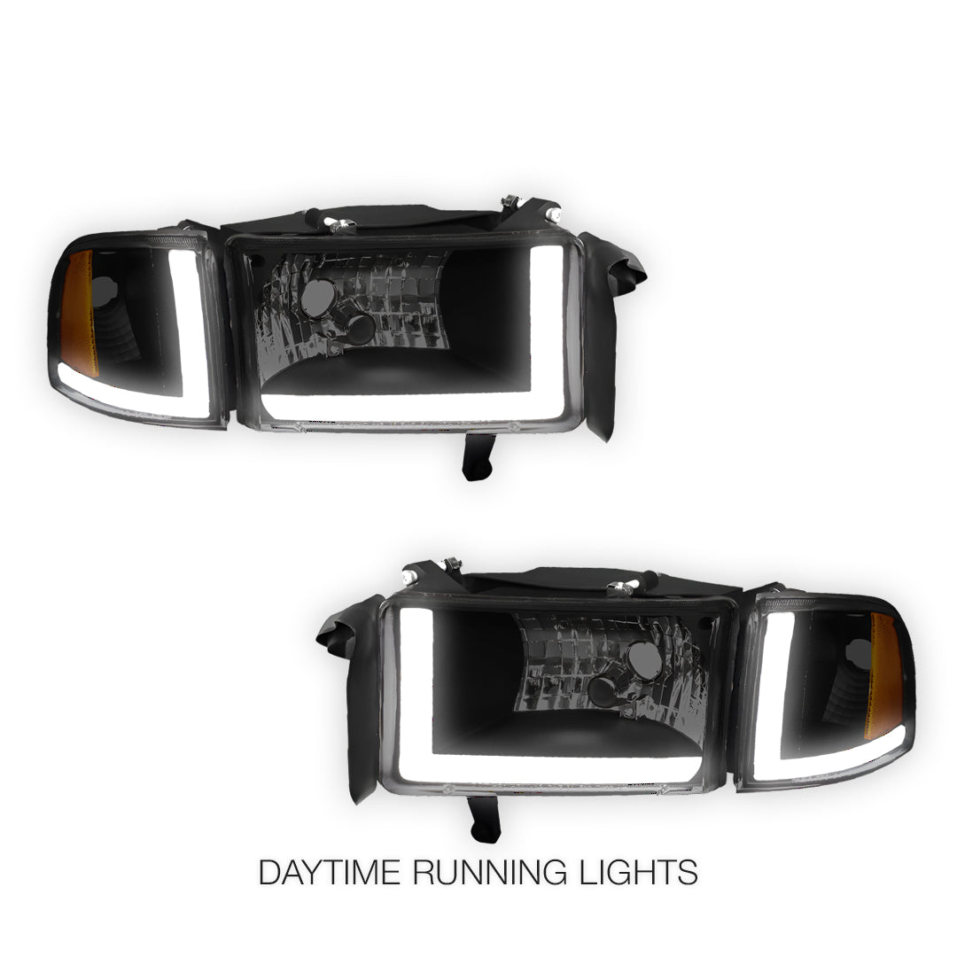 Dodge RAM 3500 (1994 - 2002) LED DRL Headlights LH + RH