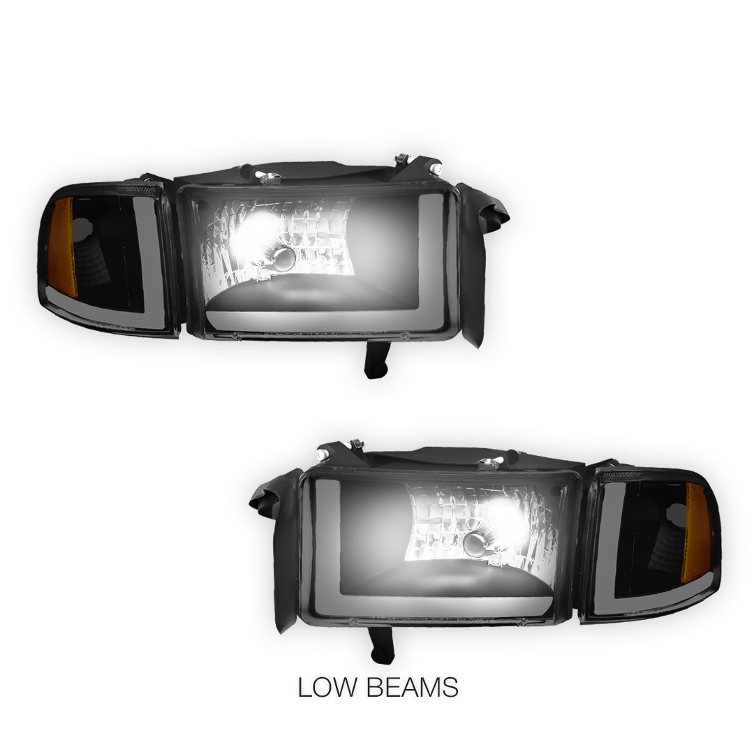 Dodge RAM 3500 (1994 - 2002) LED DRL Headlights LH + RH