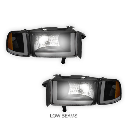 Dodge RAM 3500 (1994 - 2002) LED DRL Headlights LH + RH