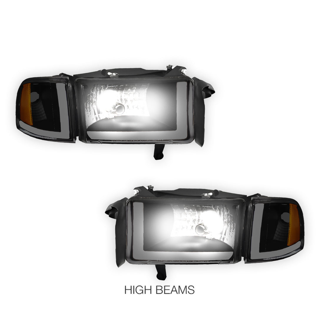 Dodge RAM 3500 (1994 - 2002) LED DRL Headlights LH + RH