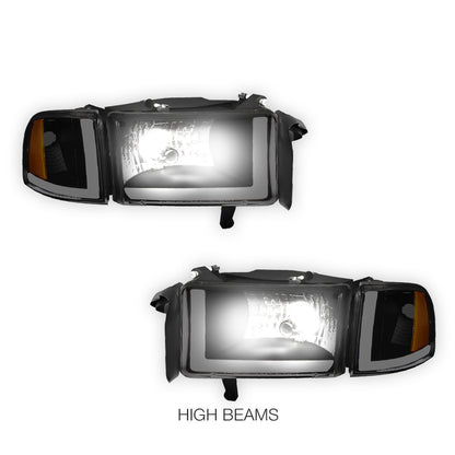 Dodge RAM 3500 (1994 - 2002) LED DRL Headlights LH + RH