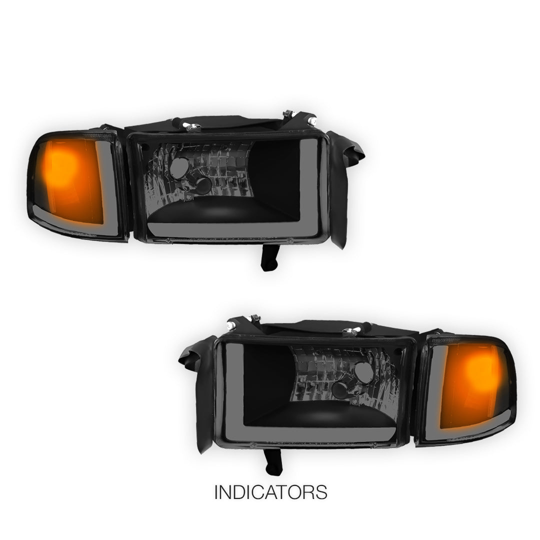 Dodge RAM 3500 (1994 - 2002) LED DRL Headlights LH + RH